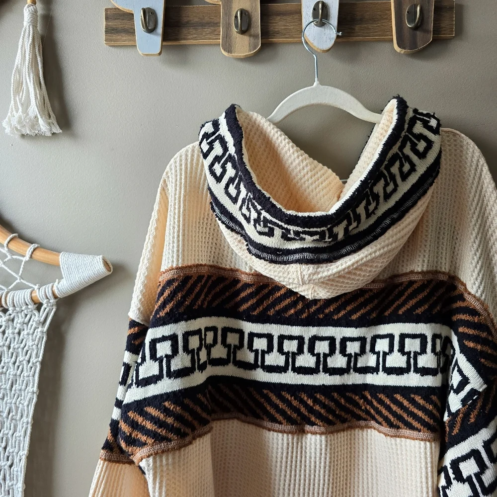 We The Free × Free People Cardiff Waffle Knit Swit Nwt